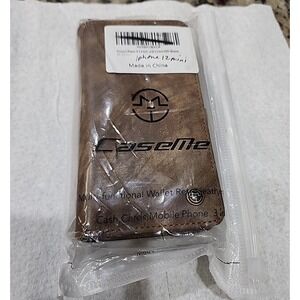 CaseMe iPhone 12 Mini Multifunctional Wallet Retro Leather 3 In 1 Case Brown